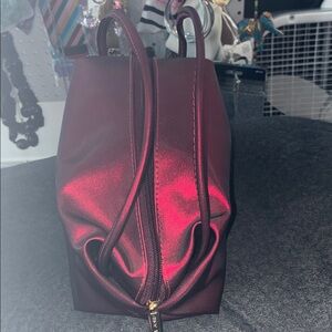 St. John Shimmering Burgundy Cosmetic Bag